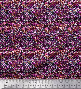 Soimoi черный японский креп-сатин ткань мазок кисти с абстрактным принтом швейная ткань метр 42 дюйма 42 Inch Wide - Poly Crepe чёрный