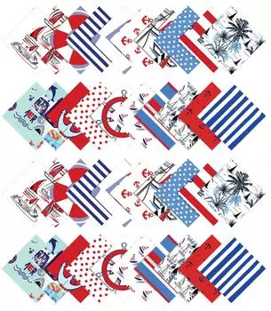 Soimoi Coastal Print Precut 5-дюймовая хлопчатобумажная ткань, стеганые квадраты, шарм в упаковке, сделай сам, лоскутное шитье 5x5 синий