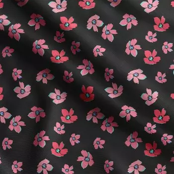 Soimoi Цветочный принт, хлопковый батист, стеганая ткань, продается по ярдам, ширина 42 дюйма, хлопковая ткань средней плотности, швейные принадлежности, черный и 42 Inch Wide - Cotton Cambric чёрный