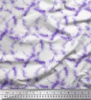 Soimoi Фиолетовая полиэфирная креповая ткань с принтом в виде лучей и тай-дай, 1 ярд, 42 дюйма 42 Inch Wide - Poly Crepe фиолетовый