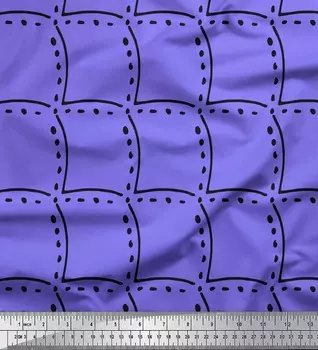 Soimoi фиолетовая японская креп-сатиновая ткань с завитками и абстрактным принтом, 42 дюйма по метрам 42 Inch Wide - Cotton Voile фиолетовый