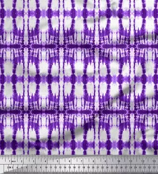 Soimoi фиолетовый поли креповая ткань Ombre Tie-Dye швейная ткань с принтом метр 42 дюйма 42 Inch Wide - Poly Crepe фиолетовый
