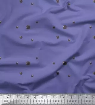 Soimoi фиолетовый японский креп-сатин ткань мазки и точки абстрактный декор ткань с принтом метр 42 дюйма 46 Inch Wide - Rayon Crepe фиолетовый