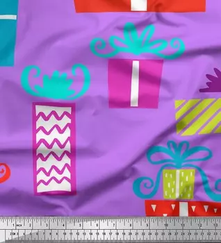 Soimoi фиолетовый японский креп-сатин ткань подарочная коробка ткань с принтом на метр 42 дюйма 42 Inch Wide - Poly Crepe фиолетовый
