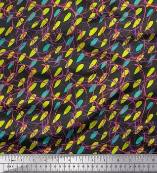 Soimoi Gray Japan Crepe Satin Fabric Abstracts Abstract Decor Fabric Printed metre 42 Inch 42 Inch Wide - Cotton Voile серый