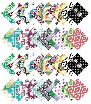 Soimoi Ikat Предварительно вырезанная 5-дюймовая хлопчатобумажная ткань для квилтинга с квадратами, очаровательный набор, сделай сам, лоскутное шитье, ремесло- 5x5 inches разноцветный