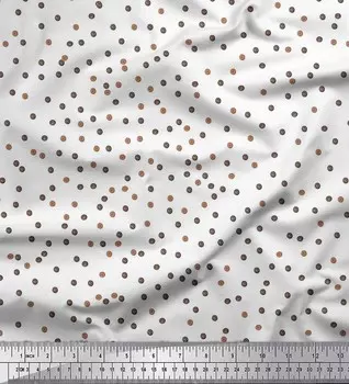 Soimoi Japan Crepe Satin Fabric Cookies Printing Ткань на метр 42 дюйма 42 Inch Wide - Poly Crepe зелёный