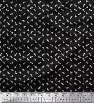 Soimoi Japan Crepe Satin Fabric Tuba Shirting Decor Ткань Печатный метр 42 дюйма 42 Inch Wide - Poly Crepe розовый