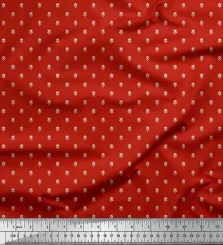 Soimoi Japan Crepe Satin Ткань Цветочный художественный декор Ткань Печатный метр 42 дюйма 42 Inch Wide - Poly Crepe серый