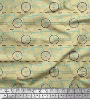 Soimoi Japan Crepe Satin Ткань для велосипедного транспорта с принтом на метр 42 дюйма 42 Inch Wide - Poly Crepe фиолетовый