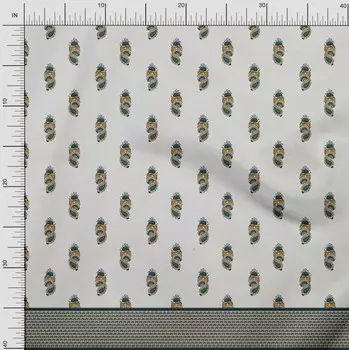 Soimoi Japan креп-атласная ткань с цветочным принтом и листьями, панель для шитья, метр 42 дюйма 42 Inch Wide - Poly Crepe оранжевый