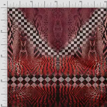 Soimoi Japan креп-атласная ткань с несколькими панелями для шитья с принтом, метр 42 дюйма 42 Inch Wide - Poly Crepe синий