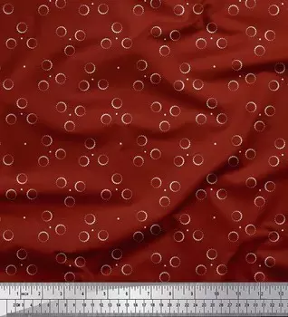 Soimoi Japan креп-атласная ткань с принтом в виде кругов и точек, швейная ткань, метр 42 дюйма