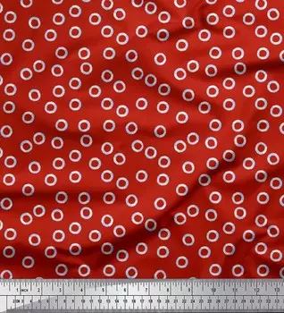 Soimoi Japan креп-атласная ткань спасательное кольцо с морским принтом швейная ткань метр 42 дюйма 42 Inch Wide - Poly Crepe чёрный