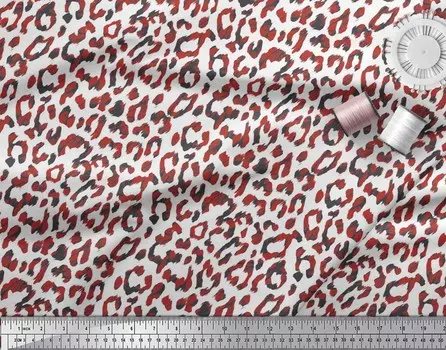 Soimoi Japan креп-сатиновая ткань с леопардовым принтом из кожи животного ткань на метр 42 дюйма 42 Inch Wide - Poly Crepe золотой