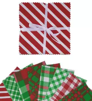 Soimoi клетчатый принт, предварительно вырезанная 5-дюймовая хлопчатобумажная ткань, стеганая квадратная ткань, набор с подвесками, сделай сам, лоскутное шитье, ремесло - красный и 5x5 inches красный