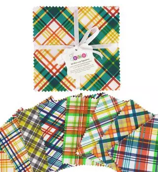 Soimoi клетчатый принт, предварительно вырезанная 5-дюймовая хлопчатобумажная ткань, стеганая квадратная ткань, очаровательный набор, сделай сам, лоскутное шитье, ремесло- 5x5inches разноцветный