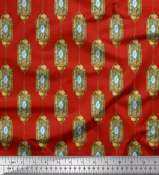 Soimoi красная японская креп-атласная ткань подвесные светильники домашний декор ремесленная ткань с принтом на метр 42 дюйма 42 Inch Wide - Poly Crepe зелёный