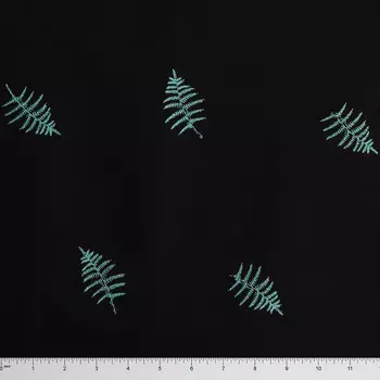 Soimoi листья вышитые хлопчатобумажная атласная ткань для декора, швейная ткань во дворе, 44 дюйма, широкая декоративная ткань для дома