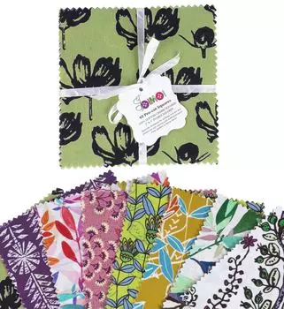 Soimoi предварительно вырезанные 10-дюймовые блочные принты, хлопковая ткань, комплект, стеганые квадраты, шарм, набор, сделай сам, лоскутное шитье, ремесло- 5x5inches разноцветный