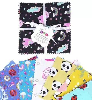 Soimoi предварительно вырезанные 10-дюймовые блочные принты, хлопковая ткань, комплект, стеганые квадраты, шарм, набор, сделай сам, лоскутное шитье, ремесло- 5x5inches разноцветный