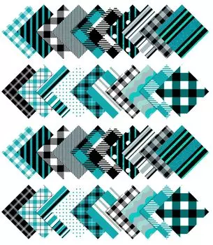 Soimoi предварительно вырезанный 10-дюймовый клетчатый принт, хлопковая ткань, комплект, стеганые квадраты, шарм, пакет, сделай сам, лоскутное шитье 5x5inches белый