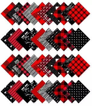 Soimoi предварительно вырезанный 10-дюймовый клетчатый принт, хлопковая ткань, комплект, стеганые квадраты, шарм, пакет, сделай сам, лоскутное шитье 5x5inches красный