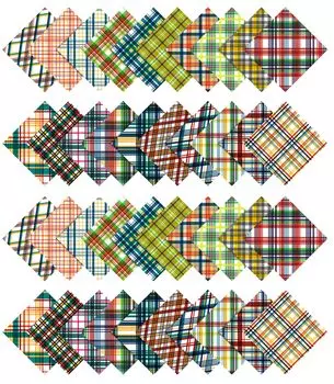 Soimoi предварительно вырезанный 10-дюймовый клетчатый принт, хлопковая ткань, комплект, стеганые квадраты, шарм, пакет, сделай сам, лоскутное шитье 5x5inches разноцветный