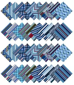 Soimoi предварительно вырезанный 10-дюймовый клетчатый принт, хлопковая ткань, комплект, стеганые квадраты, шарм, пакет, сделай сам, лоскутное шитье 5x5inches синий