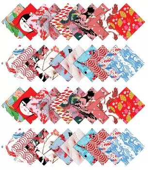 Soimoi японский принт Precut 5 дюймов хлопчатобумажная ткань стеганые квадраты очарование пакет DIY лоскутное шитье 5x5 красный