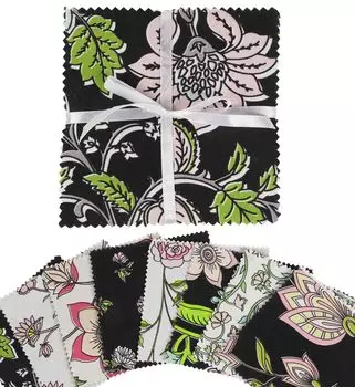 Soimoi с азиатским цветочным принтом, предварительно вырезанная 5-дюймовая хлопчатобумажная ткань, стеганая квадратная ткань, очаровательный набор, сделай сам, лоскутное шитье, ремесло - белый и 5x5inches белый