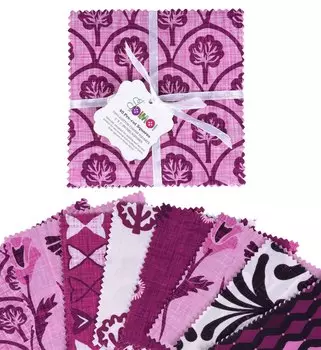 Soimoi с блочным принтом, предварительно вырезанная 5-дюймовая хлопчатобумажная ткань, стеганая квадратная ткань, набор с подвесками, сделай сам, лоскутное шитье, ремесло - розовый и 5x5inches розовый