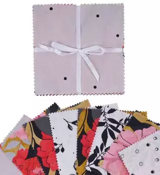 Soimoi с цветочным принтом, предварительно вырезанная 5-дюймовая хлопковая ткань, стеганая квадратная ткань, очаровательный набор, сделай сам, лоскутное шитье, ремесло- 5x5 inches разноцветный