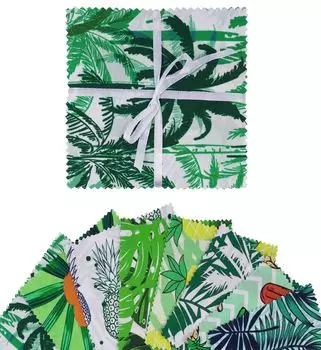 Soimoi с тропическим принтом, предварительно вырезанная 5-дюймовая хлопчатобумажная ткань, стеганая квадратная ткань, очаровательный набор, сделай сам, лоскутное шитье, ремесло- 5x5 inches разноцветный