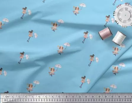 Soimoi синий японский креп-атласная ткань для женщин и зонтиков модная швейная ткань с принтом метр 42 дюйма 56 Inch Wide - Cotton Voile зелёный