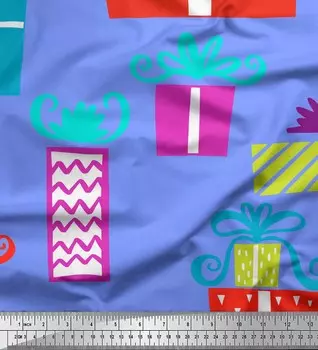 Soimoi синий японский креп-сатин ткань подарочная коробка декор для вечеринки ткань с принтом метр 42 дюйма 42 Inch Wide - Poly Crepe синий