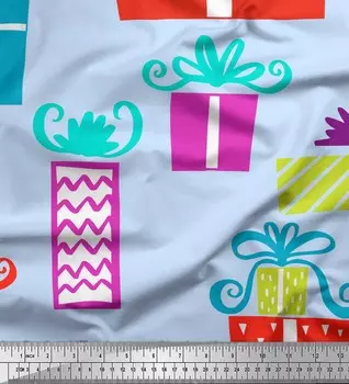 Soimoi синяя хлопковая вуаль, подарочная коробка, вечерние принты, швейная ткань, метр 56 дюймов 42 Inch Wide - Cotton Voile легкий стальной синий