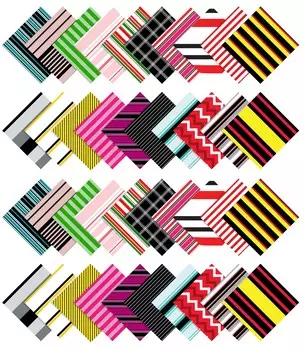 Soimoi Stripes Print Precut 5-inch Cotton Fabric Quilting Squares Charm Pack DIY Patchwork Sewing Craft 5x5inches белый