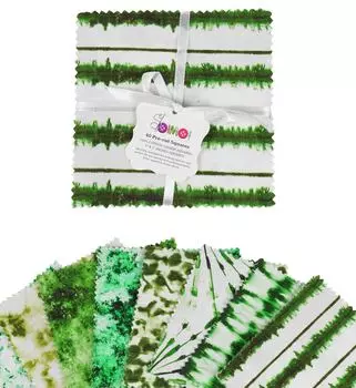 Soimoi Tie & Dye Print Precut 5-дюймовая хлопчатобумажная ткань, стеганые квадраты, набор шармов, сделай сам, лоскутное шитье, ремесло- 5x5inches зелёный