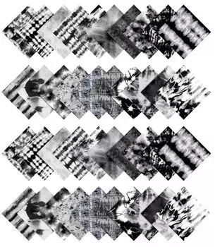 Soimoi Tie Dye Print Precut 5-дюймовая хлопчатобумажная ткань, стеганые квадраты, шарм в упаковке, сделай сам, лоскутное шитье 5x5inches чёрный