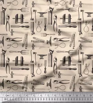 Soimoi White Japan Crepe Satin Fabric Tools Hardware Printed Fabric 1 метр 42 дюйма 42 Inch Wide - Poly Crepe белый