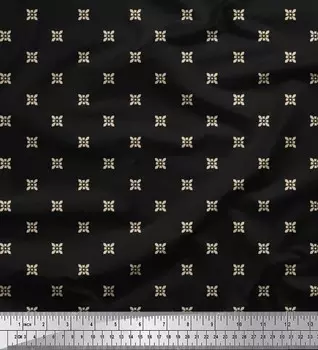 Soimoi Япония креп атласная ткань художественный цветочный декор рубашка ткань с принтом метр 42 дюйма 42 Inch Wide - Poly Crepe розовый