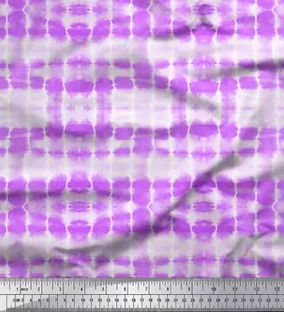 Soimoi Япония Креп-Атласная Ткань Кожа Животного Tie-Dye Декор Ткань Печатный Метр 42 Дюйма 42 Inch Wide - Poly Crepe фиолетовый