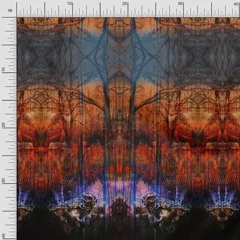 Soimoi Япония Креп-Атласная Ткань Сова Панно Печати Швейная Ткань Метр 42 Дюйма 42 Inch Wide - Poly Crepe оранжевый