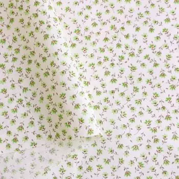 Sojitz Fashion Floral Print Wide Fabric Width 112cm x 1m Sold Cut Green Supplies B6100Z-3-1-1M Crafts/Handmade