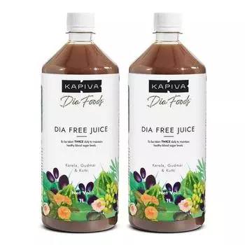 Сок Капива Диа безалкогольный, 1л | Клинически доказанная помощь при диабете | Амла, Карела, Джамун, Гудучи и еще 7 человек (Упаковка из 2 шт.)