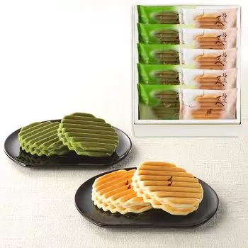 Сокэ Минамото Китчоан Фукуватари Сенбэй Матча Ассорти конфет из 10 штук (Подарок Сувенир)