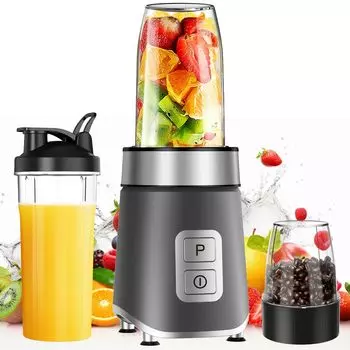 Соковыжималка Angashion может измельчать фруктовый кофе для ребенка 400 Вт, высокая мощность 600 мл, большой, питательный, простой в использовании, безопасный офисный миксер, лед, смузи, овощи, сок, мельница,