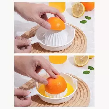 Соковыжималка для цитрусовых, оранжевая пищевая пластиковая ручная соковыжималка, кухонный инструмент жёлтый