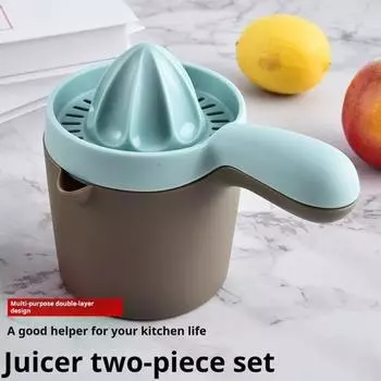 Соковыжималка для лимона и апельсина, ручная соковыжималка, вращающийся пресс, легкий носик для мытья в посудомоечной машине, безопасная эффективная соковыжималка для фруктов для винограда серый